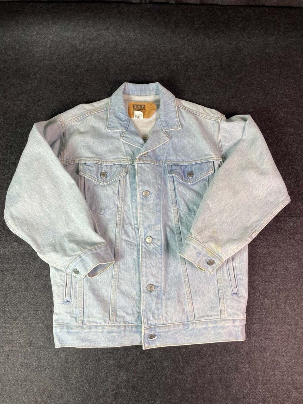 Gap Vintage Denim Jacket Size X-Small Light Wash Made in USA